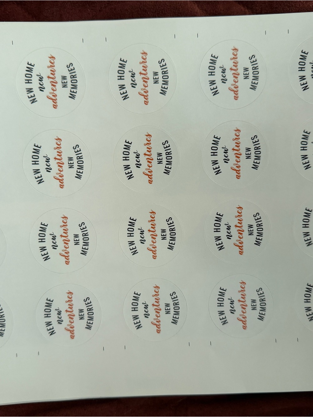 Red "Home Sweet Home" Sticker Sheet - Home Design - Picture 6 of 7